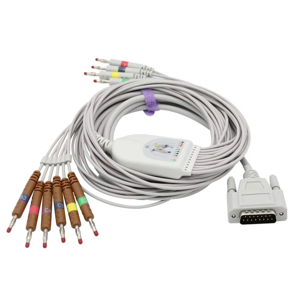 Kompatibles ECG/EKG-Kabel 10 führt Drähte für Edan IEC-Banane 4,0mm FDA/CER genehmigte SK1221B