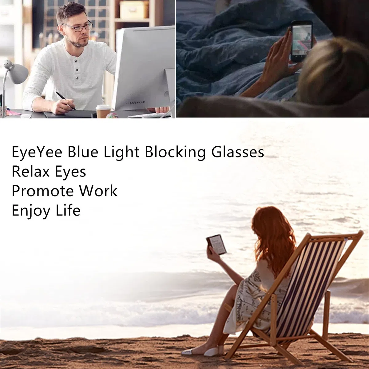 Computer-Lesebrille, blaues Licht, blockiert – Lesebrille, blendfrei, Belastung der Augen, leicht, für Damen und Herren