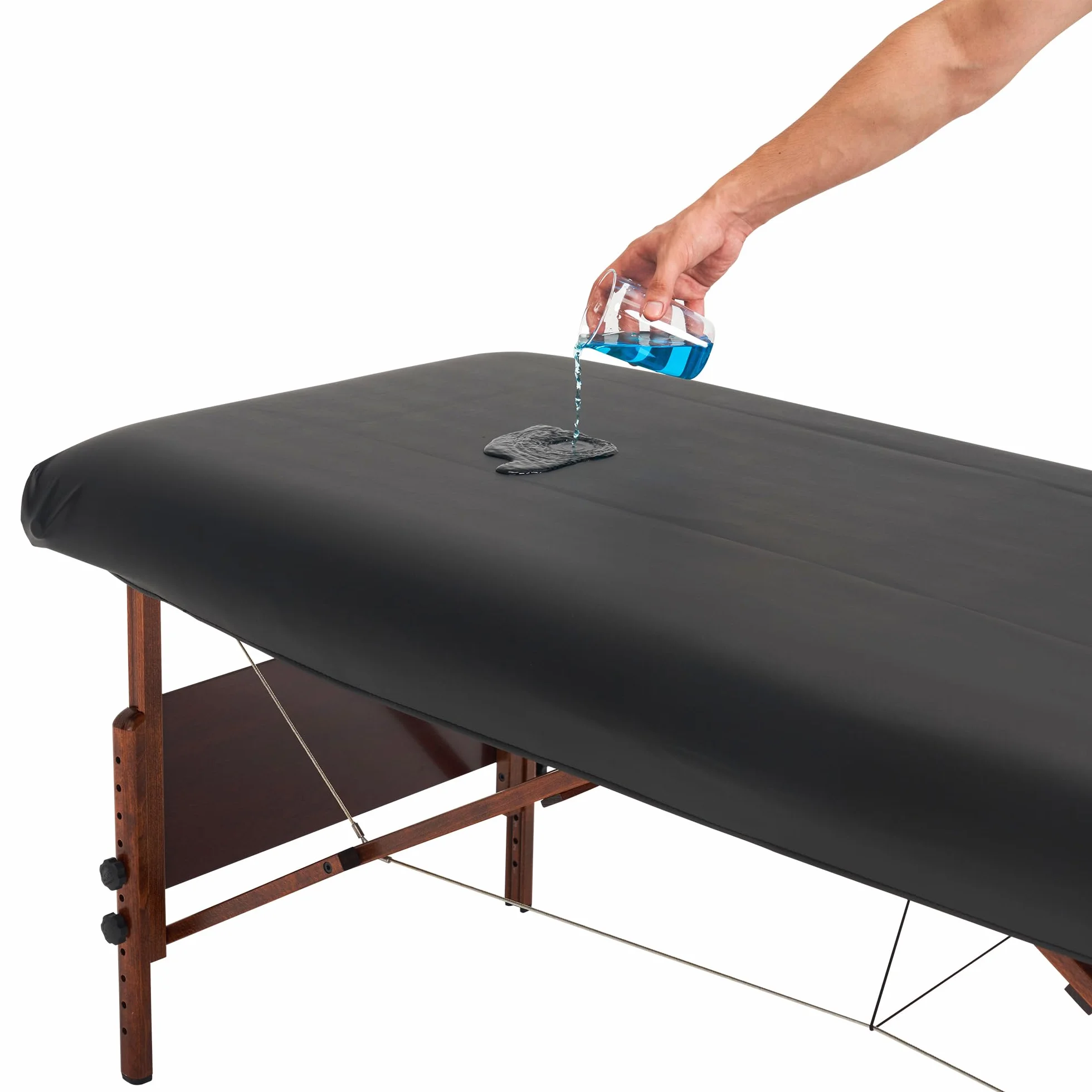 Master Massage Abwischbarer Schutzbezug Uberzuge aus PU Leder für Olreiche Massageliege-Sahne