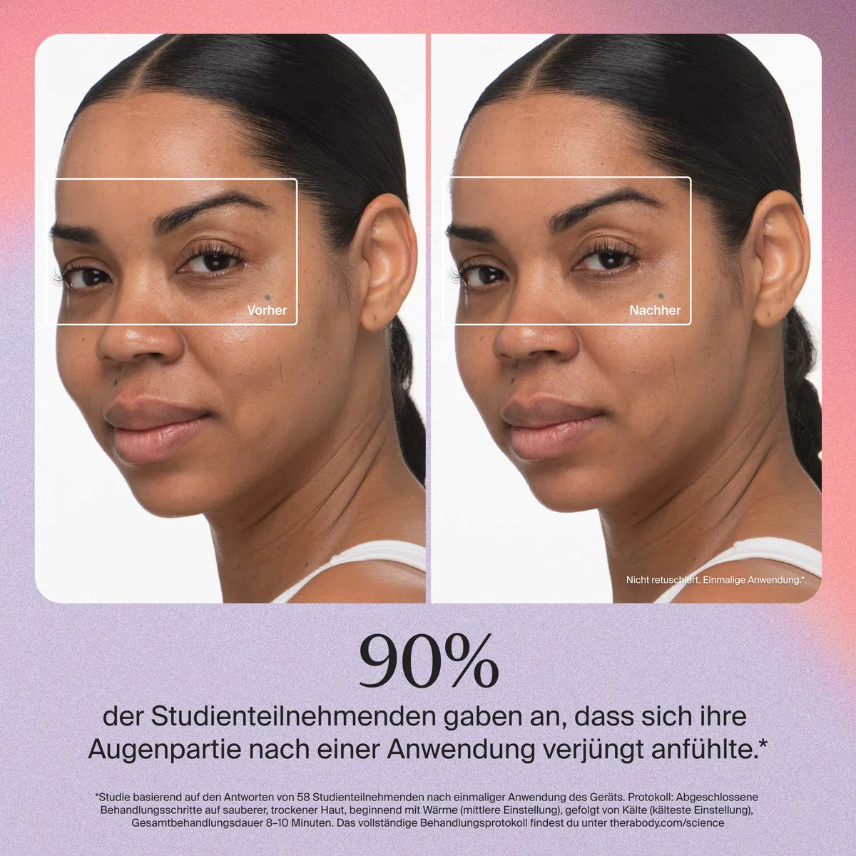 TheraFace Depuffing Wand von Therabody – Kälte- und Wärmebehandlungen für das Gesicht zum Abschwellen und Strahlen - Violett