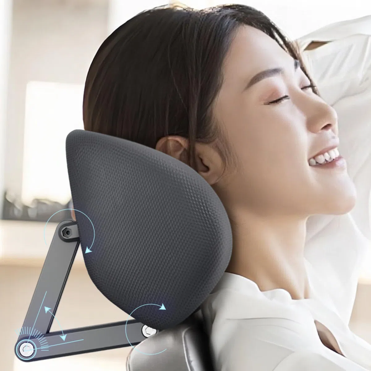 Office Stuhl Kopfstütze Anhang Einstellbar und abnehmbarer Bürostuhl Kopfstütze Ergonomische Halsunterstützung für Bürostuhl Speicher Schaum Mesh Kopfkissen Kopf Ruhe für Office Stuhl, Halsunterstütz