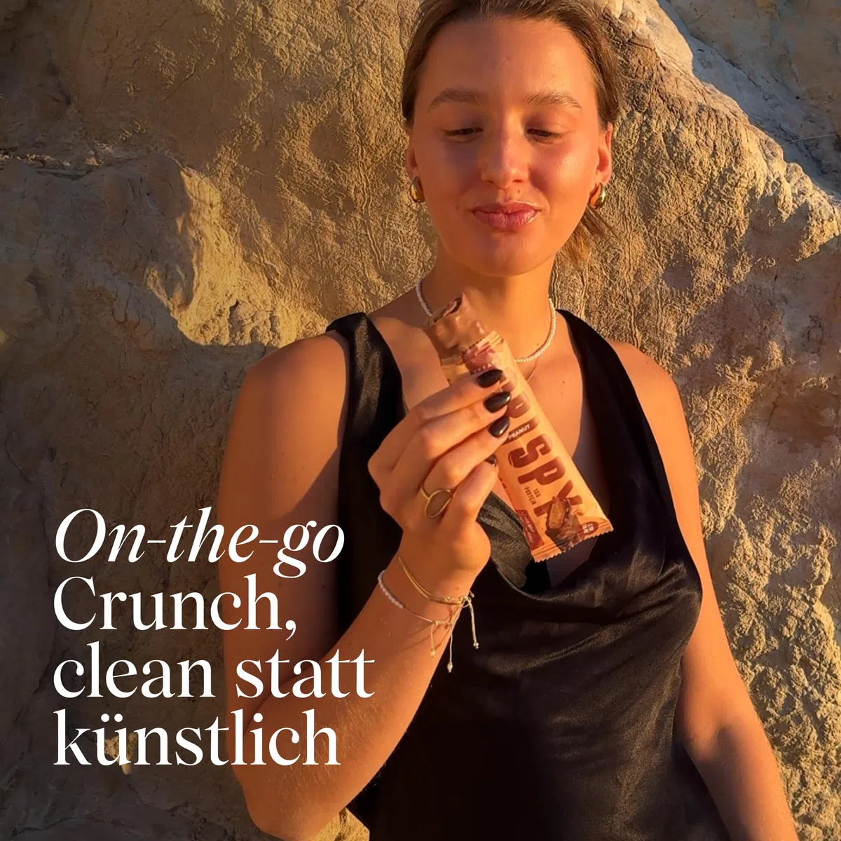 VETAIN Vegan Proteinriegel - Crispy Peanut - 12g Eiweiß pro Riegel - Mit Mönchsfrucht gesüßt - 100% natürliche Zutaten - Ohne Palmöl - Frei von Sucralose & Maltit - 12 x 55g