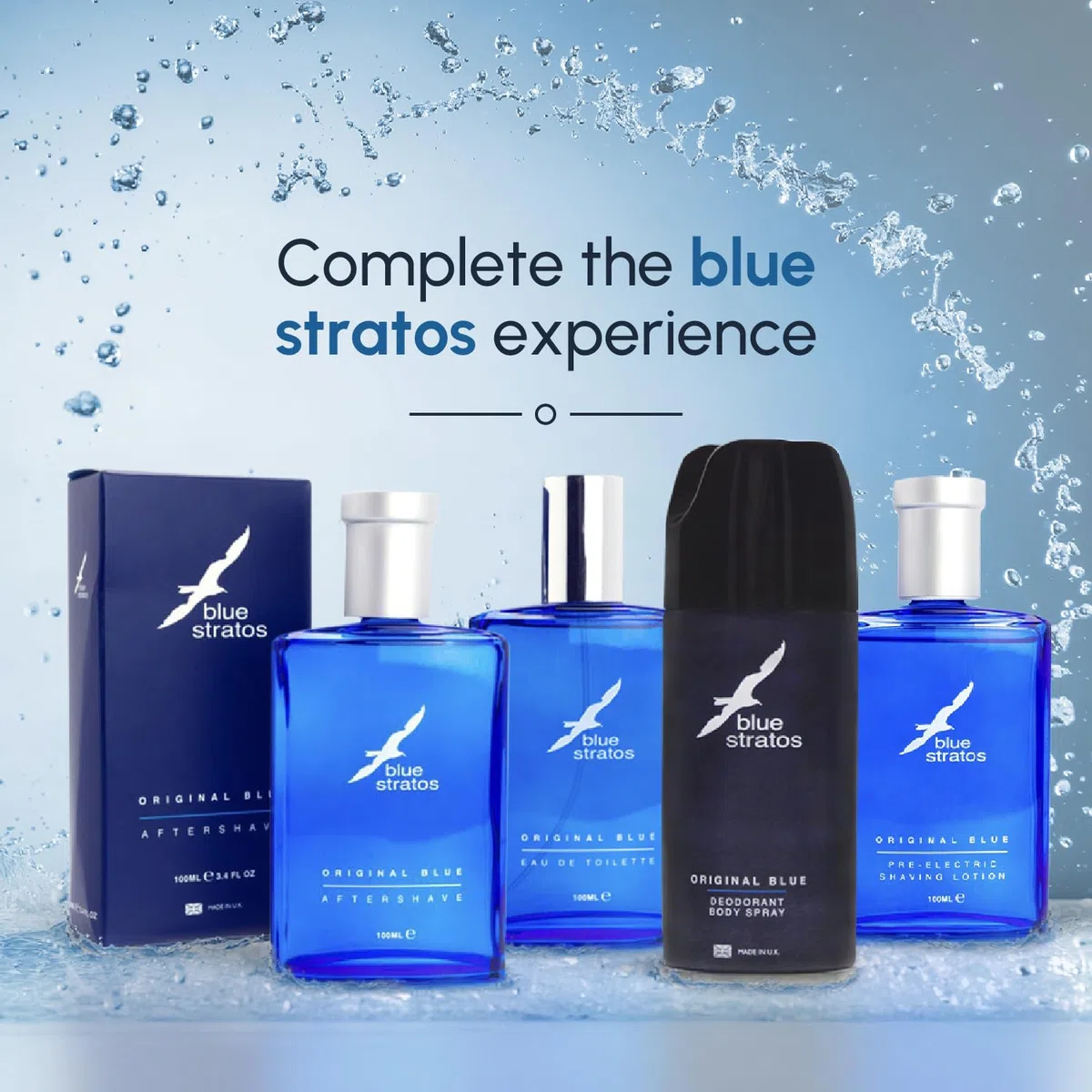 Blue Stratos Mens Grooming Pre Electric Shaving Lotion 100ml Gift Set Of 6 Uk by Blue Stratos