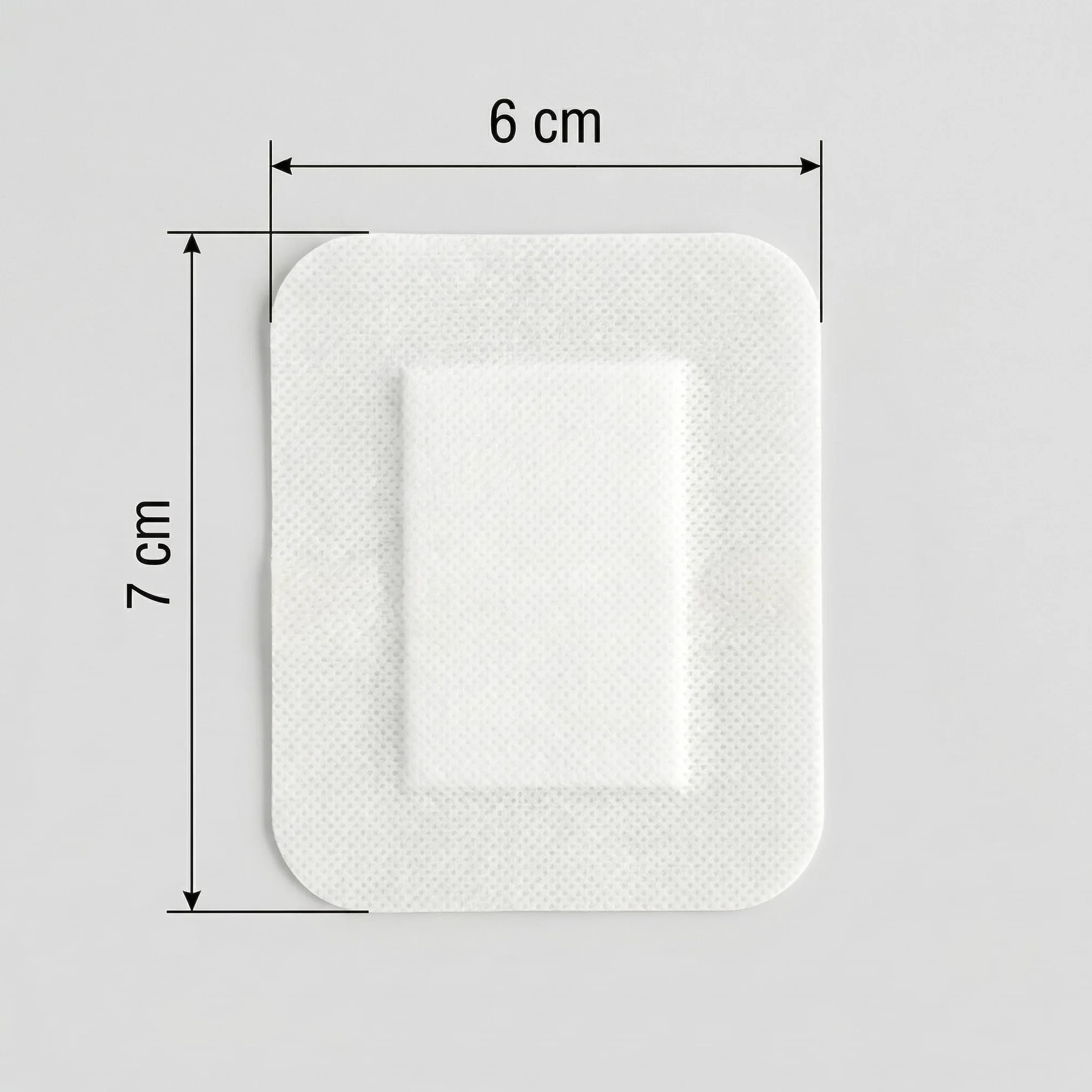 KMINA Wundverband steril 6 x 7 cm, hypoallergenes Wundpflaster (1600 Stk) | Vliesstoff TNT mit zentralem Saugkissen, Latexfrei, Für empfindliche Haut, 32 Schachteln à 50, Klinischer Bedarf