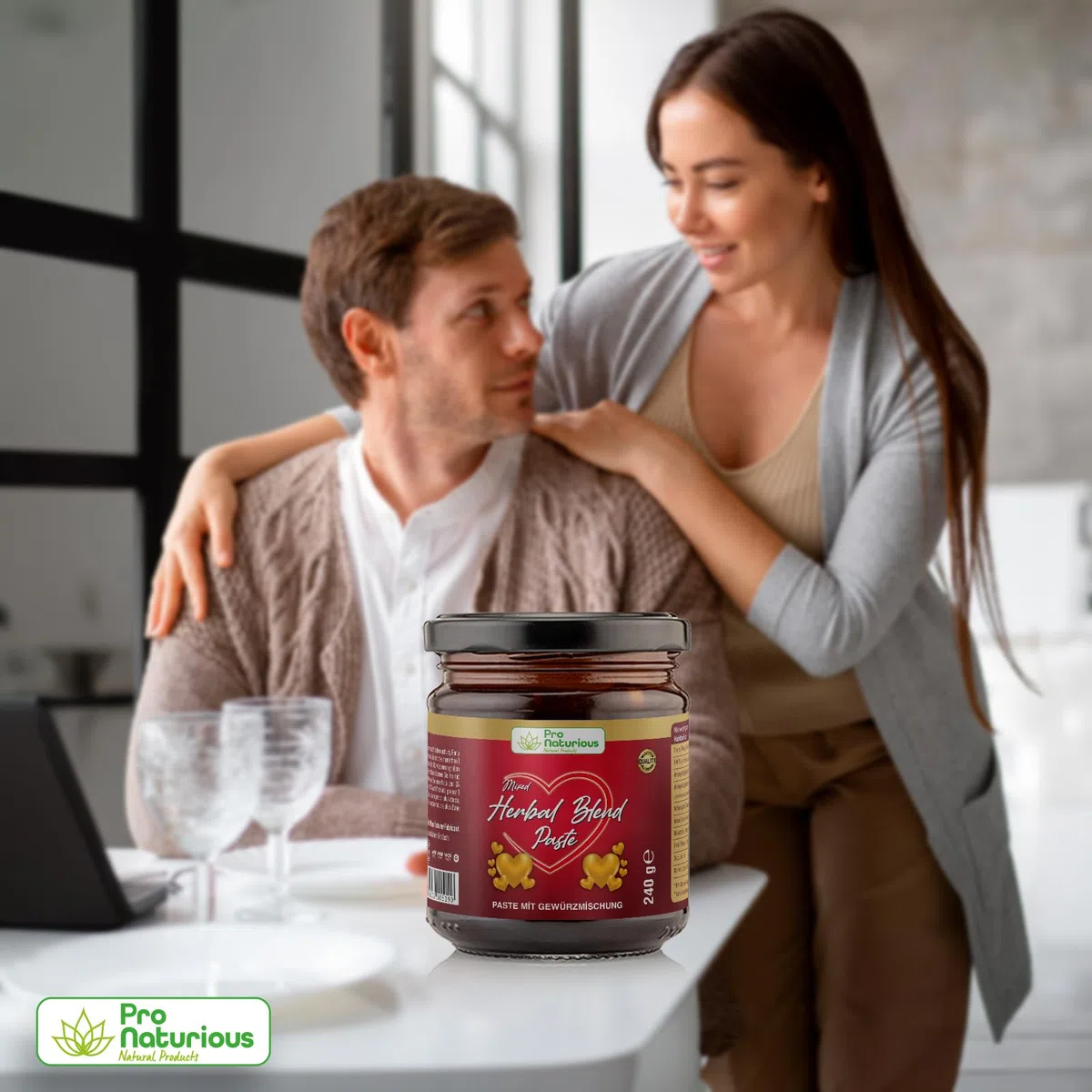 ProNaturious 230g Extra Stark für aktive Männer, Sofortwirkung Original Türkisches Macun, Ginseng & Tribulus Terrestris Gel - 4 Stück