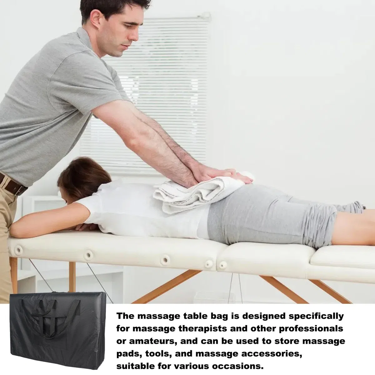 Tragetasche für Massagetisch, Transporttasche für Massagetisch aus 600D-Oxford-Gewebe, langlebige Massage-Tasche | Schutzhülle für Massagetisch mit Rollen für Massagetisch