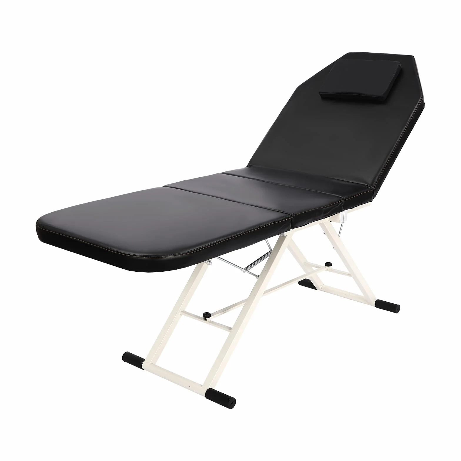 Massageliege 3 Zonen, 180x60x61 cm Massagetisch klappbar, höhenverstellbare Massagebank Armlehnen Kopfstütze Tragetasche bis 225 kg