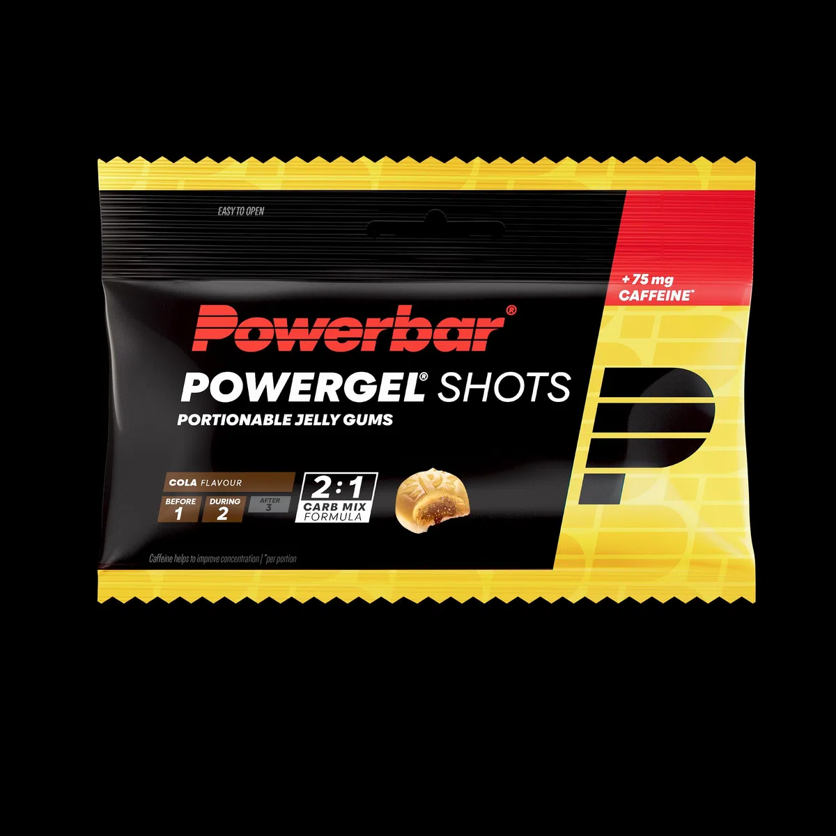 Powerbar - PowerGel Shots - Cola - 24x60g - High Carb Energie Gummis - 75mg Koffein