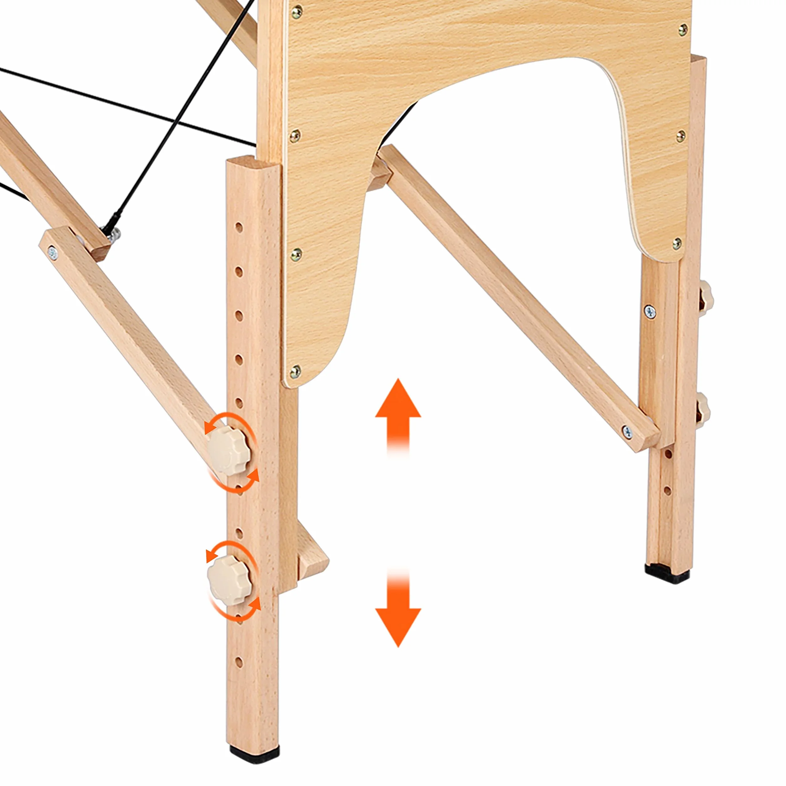 Yaheetech Massageliege Mobile Massagetisch 2 Zonen Tragebares Massagebett höhenverstellbar Holzfüßen inkl. Kopfstütze & Armlehnen 213 × 82 x 85,5 cm bis 250 kg Belastbar
