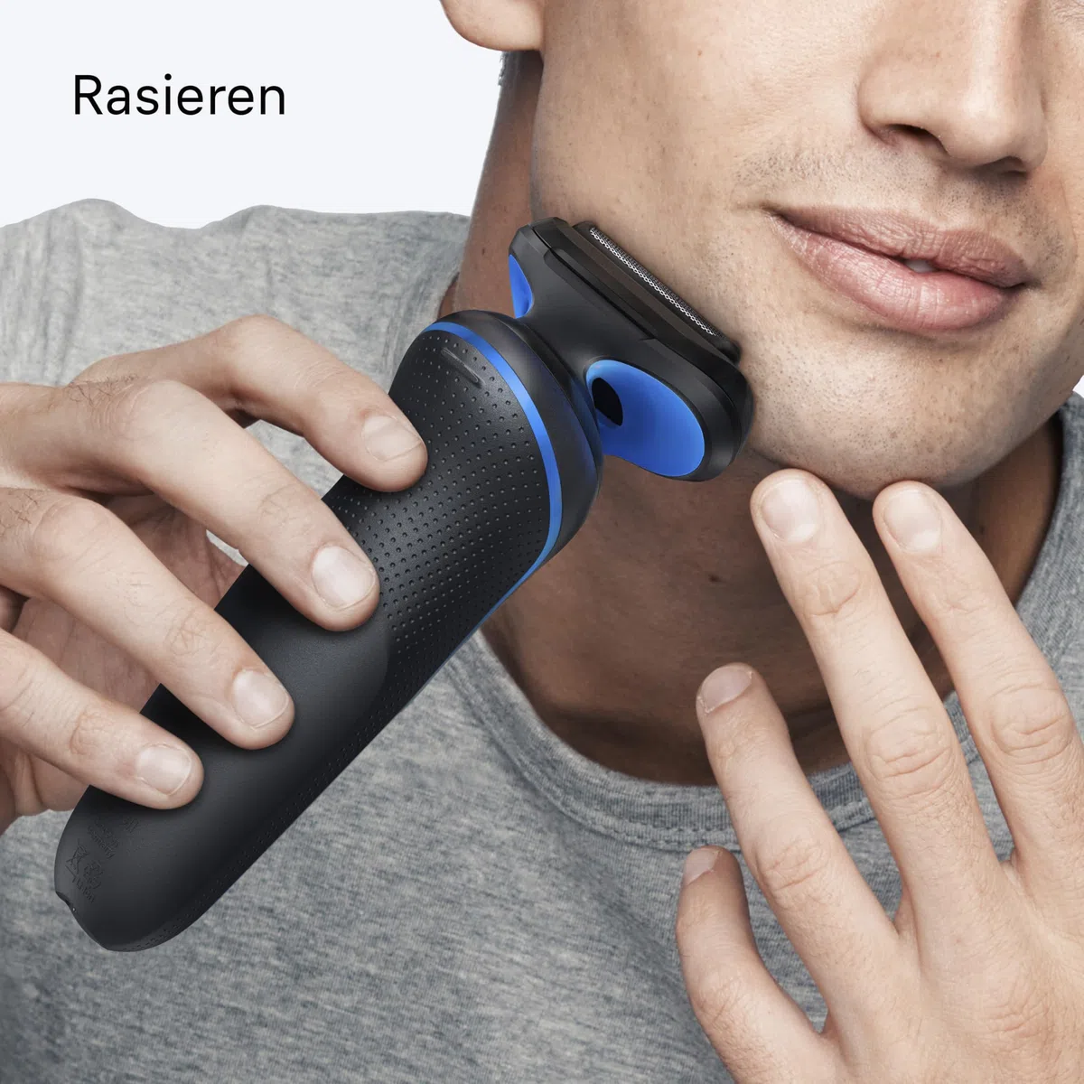 Braun Rasierer Herren Elektrisch Series 5, 52-B7000cc, Blau - Kabelloser Elektrorasierer, Barttrimmer mit 50 Min. Akku, Wasserdicht, Made in Germany, Inkl. 4in1 SmartCare Center