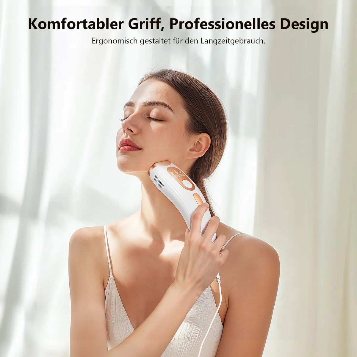 IPL Geräte Haarentfernung, 9 Energiestufen Haarentfernungsgerät, 999,900 Lichtimpulse, 600 NM Effizientes IPL Laser Haarentfernungsgerät für Frauen, Männlich, Gesicht, Ganzkörper