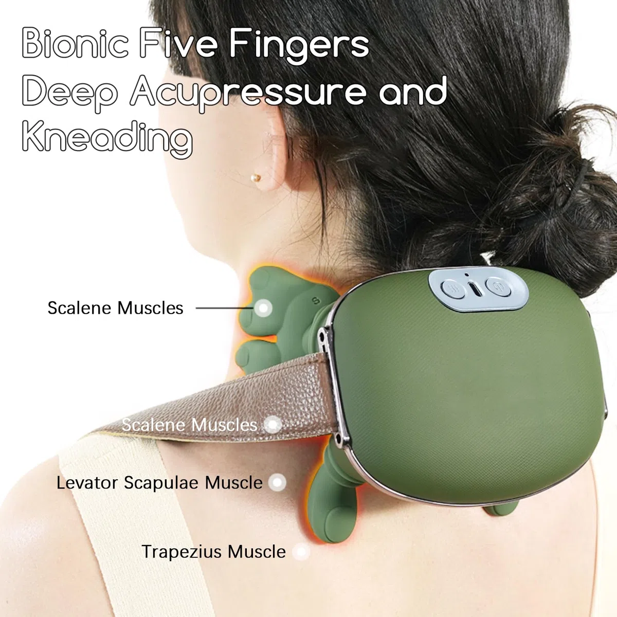 Nacken- und Schultermassagegerät, handgeformtes Tiefengewebe, 4D-Kneten mit Wärmetherapie, tragbares elektrisches Massagegerät zur Schmerzlinderung