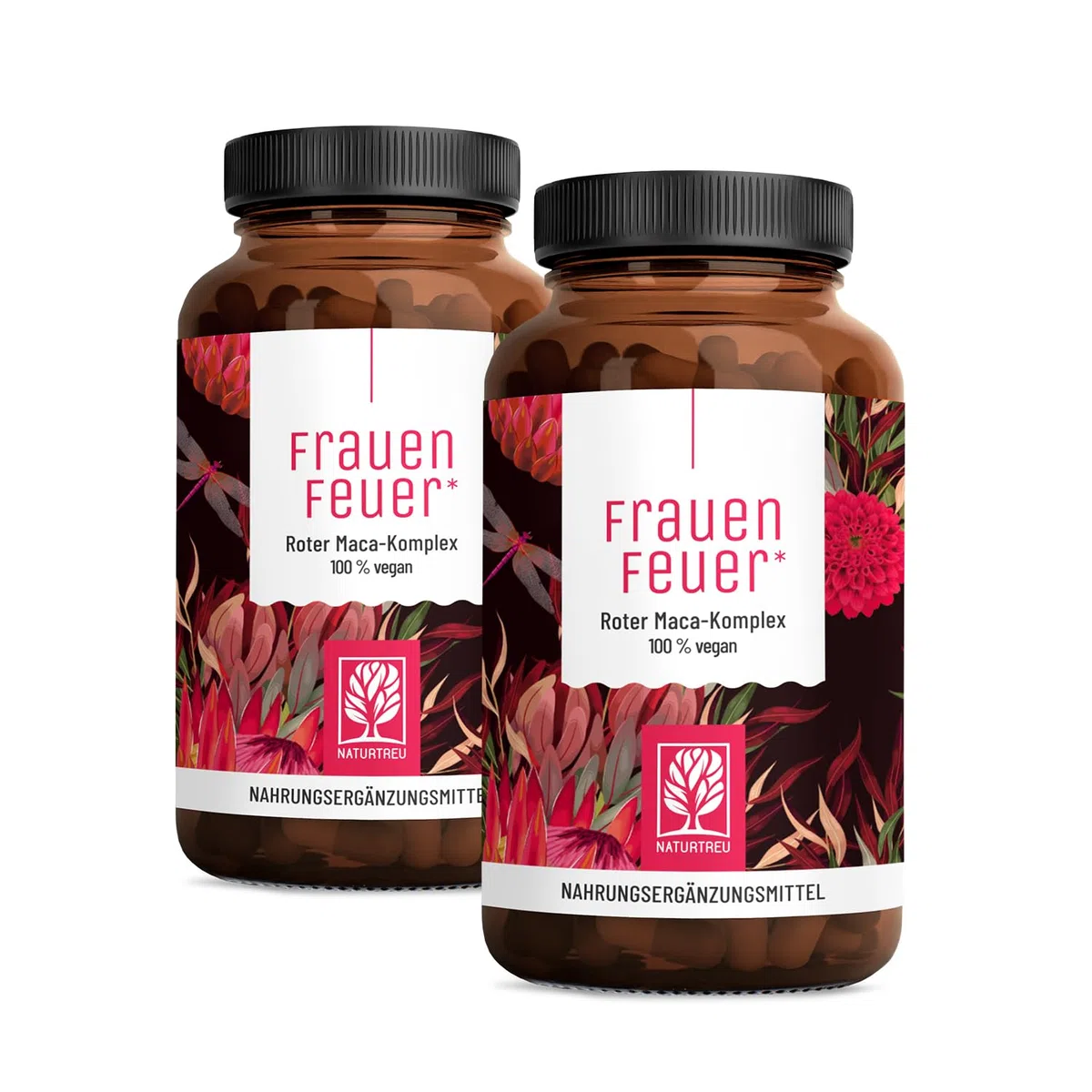 Maca Extrakt Rot 10:1 hochdosiert - Maca Komplex mit Salbei, Tribulus, Bockshornklee, Vitamin B6 & Zink für Frauen - 240 Kapseln - vegan
