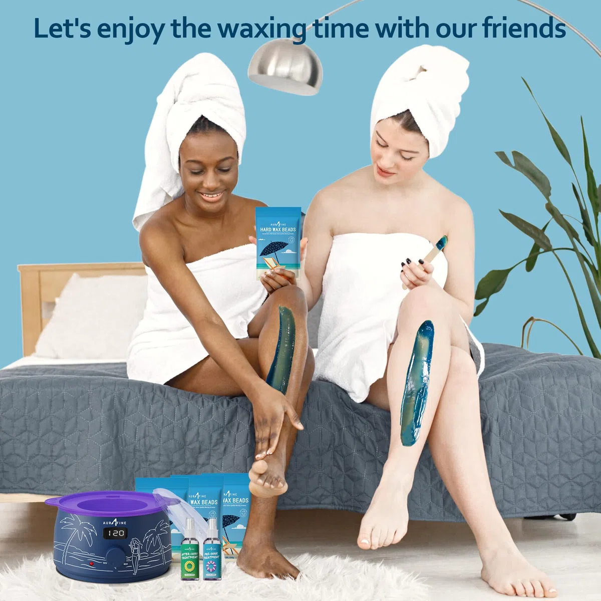 Premium Digital Waxing Kit für Frauen und Männer, Wachserhitzer zu Hause mit Wachsperlen & Silikontopf, Streifenlose Haarentfernung für empfindliche Haut Brasilianischer Bikini, Gesicht,
