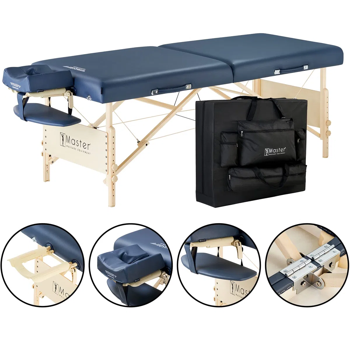 Master Massage 76cm Coronado Mobil Klappbar Massageliege Therapiebett Massagebank Kosmetikliege Portable Beauty Bett aus Holz