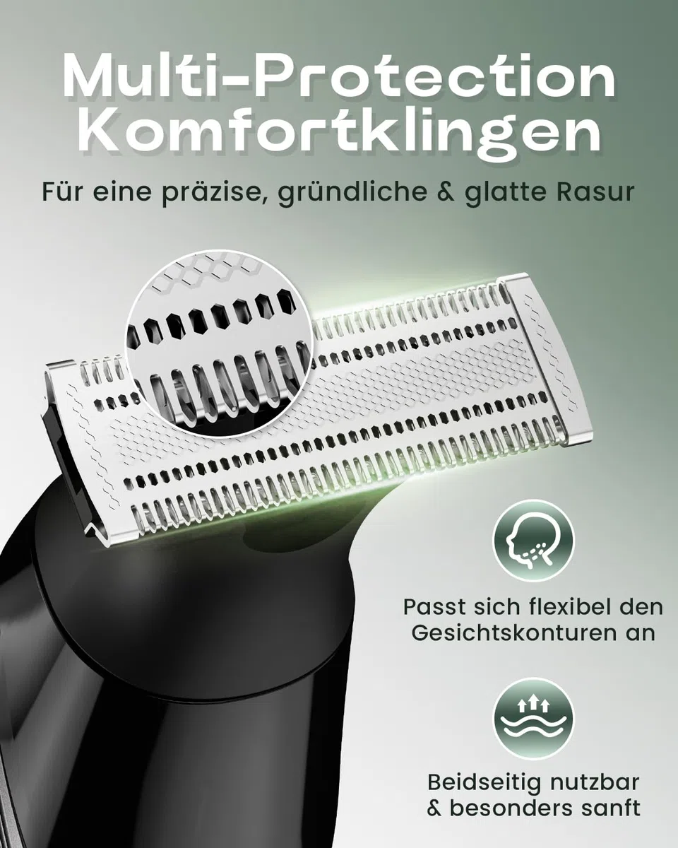 Intimrasierer Mann, Prettywill All-in-One Bodygroomer & Körperrasierer Herren mit Magnetkopf & Doppelklingen, IPX7 Wasserdicht, Elektrischer Rasierer für Ganzkörper & Gesicht, inkl. Aufsteckkämme