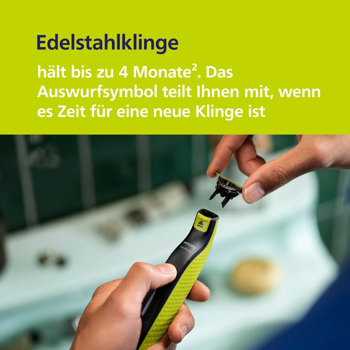 PHILIPS OneBlade 360 Face - elektrischer Rasierer & Trimmer, 2x 360 Klingen, 3x Trimmaufsätze (1/3/5mm), Nass- & Trockenrasur, Akku-USB, fürs Gesicht (QP2724/31)