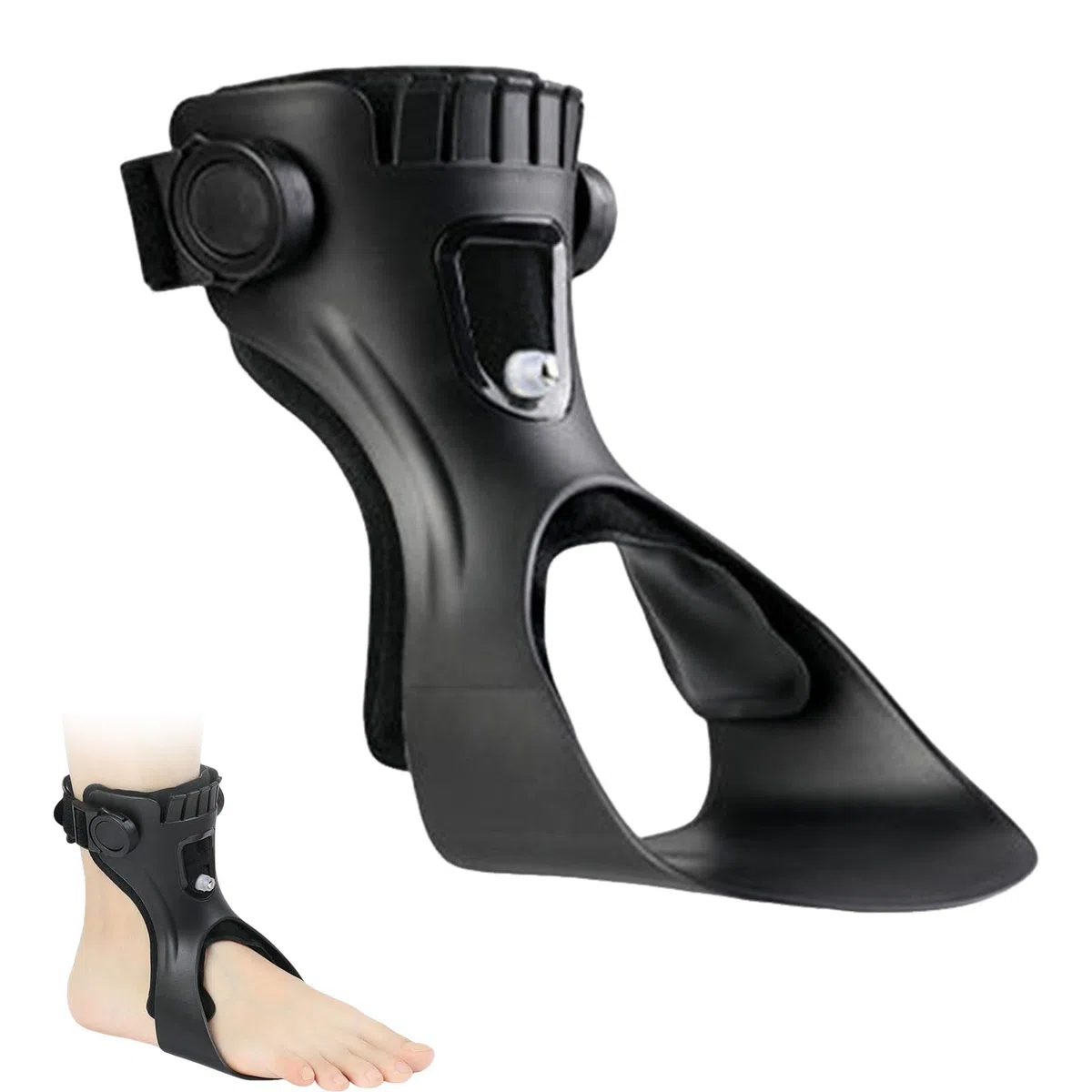 Fußheberorthese Orthese für Herren Damen,Drop Foot Brace Knöchelstütze Fußstütze Unterstützung, Knöchelorthese Unterstützung Mit Bequemem Aufblasbarem A irbag Für Damen, Herren, Walking, Training