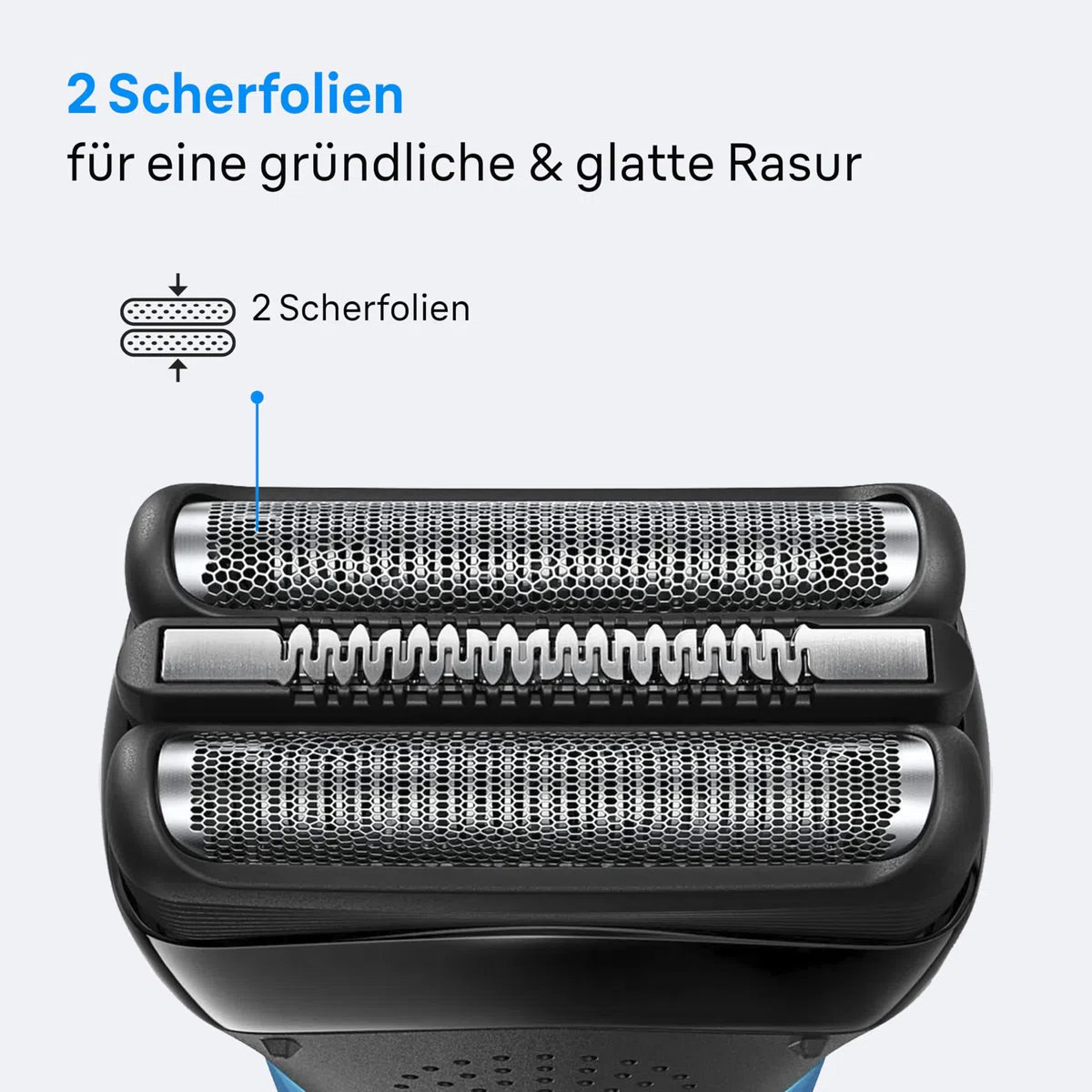 Braun Series 3 Elektrorasierer Herren – Rasierapparat mit 3 Flexiblen Klingen, 30 Minuten Akkulaufzeit, Trockenrasierer für Männer – 300s, Grau