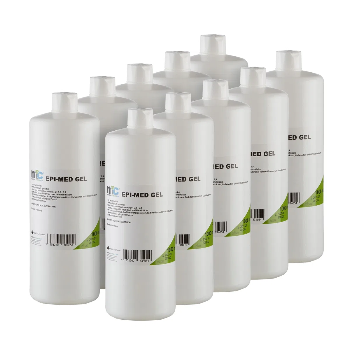 Medicalcorner24 IPL Gel Epimed, IPL Kontaktgel für Laser-Haarentfernung, Gel, 10 x 1 Liter, 10 x 1000ml