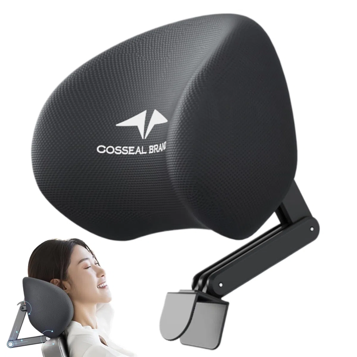 Office Stuhl Kopfstütze Anhang Einstellbar und abnehmbarer Bürostuhl Kopfstütze Ergonomische Halsunterstützung für Bürostuhl Speicher Schaum Mesh Kopfkissen Kopf Ruhe für Office Stuhl, Halsunterstütz