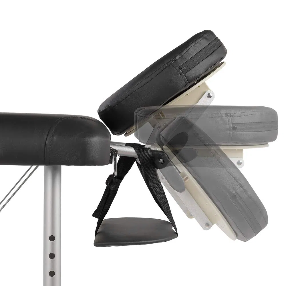 Melko Mobile Massageliege klappbar höhenverstellbar Therapieliege Massagetisch Massagebank Massagebett Schwarz