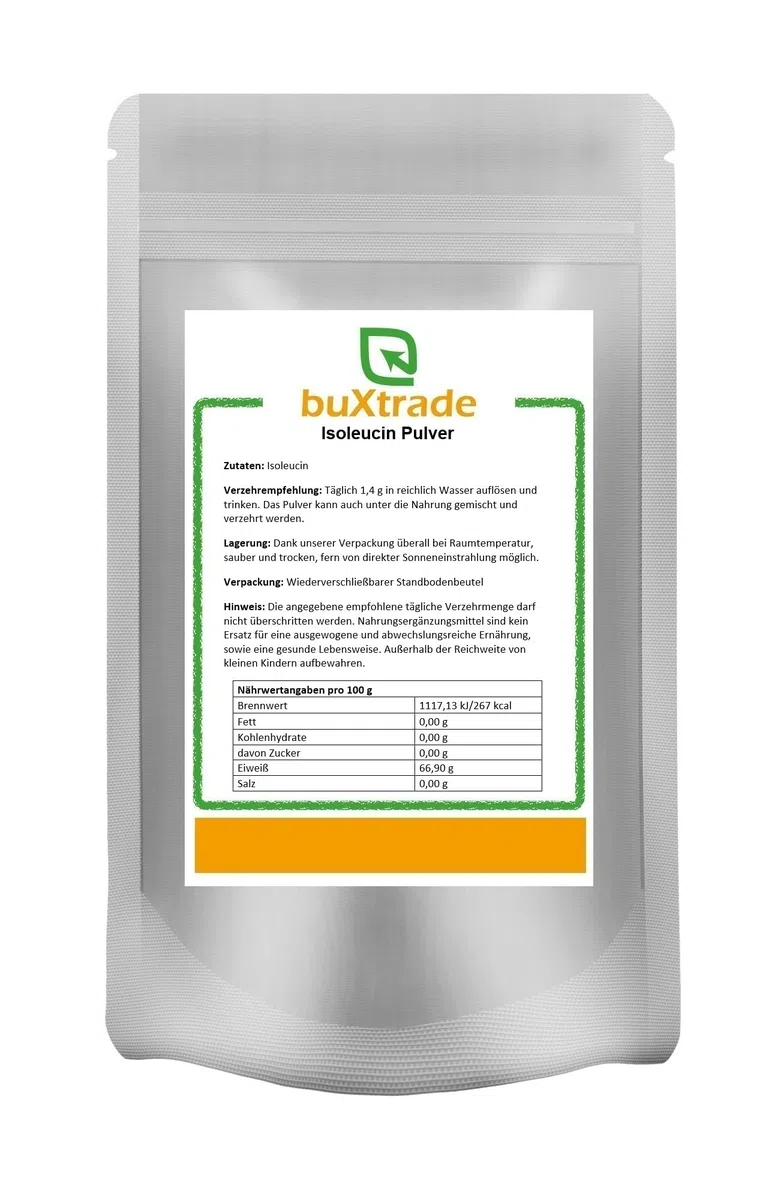 Isoleucin Pulver | Vegan | L-Isoleucin | Pulver | Buxtrade | verschiedenen Mengen (2 kg)