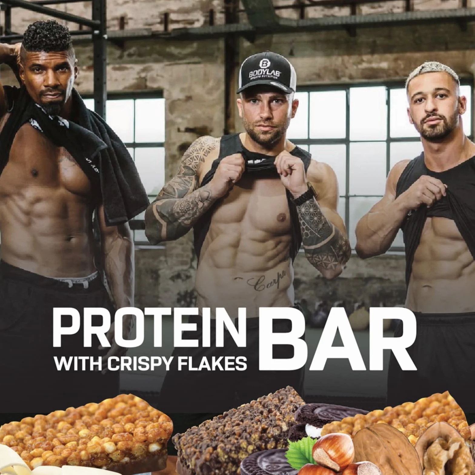 Bodylab24 Crispy Protein Bar Crispy Schokolade 24 x 65g, Protein-Riegel mit 27g Eiweiß pro Riegel, Zuckerarmer Fitness Snack, Knuspriger Eiweißriegel mit vielen Ballaststoffen