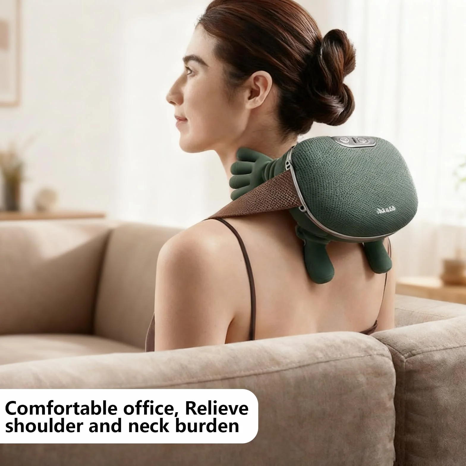 4D NackenmassagegeräT Kabellos, Neck and Cervical Massage, MassagegeräT 4D HäNde, 3 Massagegrade & 2 Temperaturstufen, NackenmassagegeräT Mit WäRme, Geschenke FüR Familie & Freunde (grundlegend)