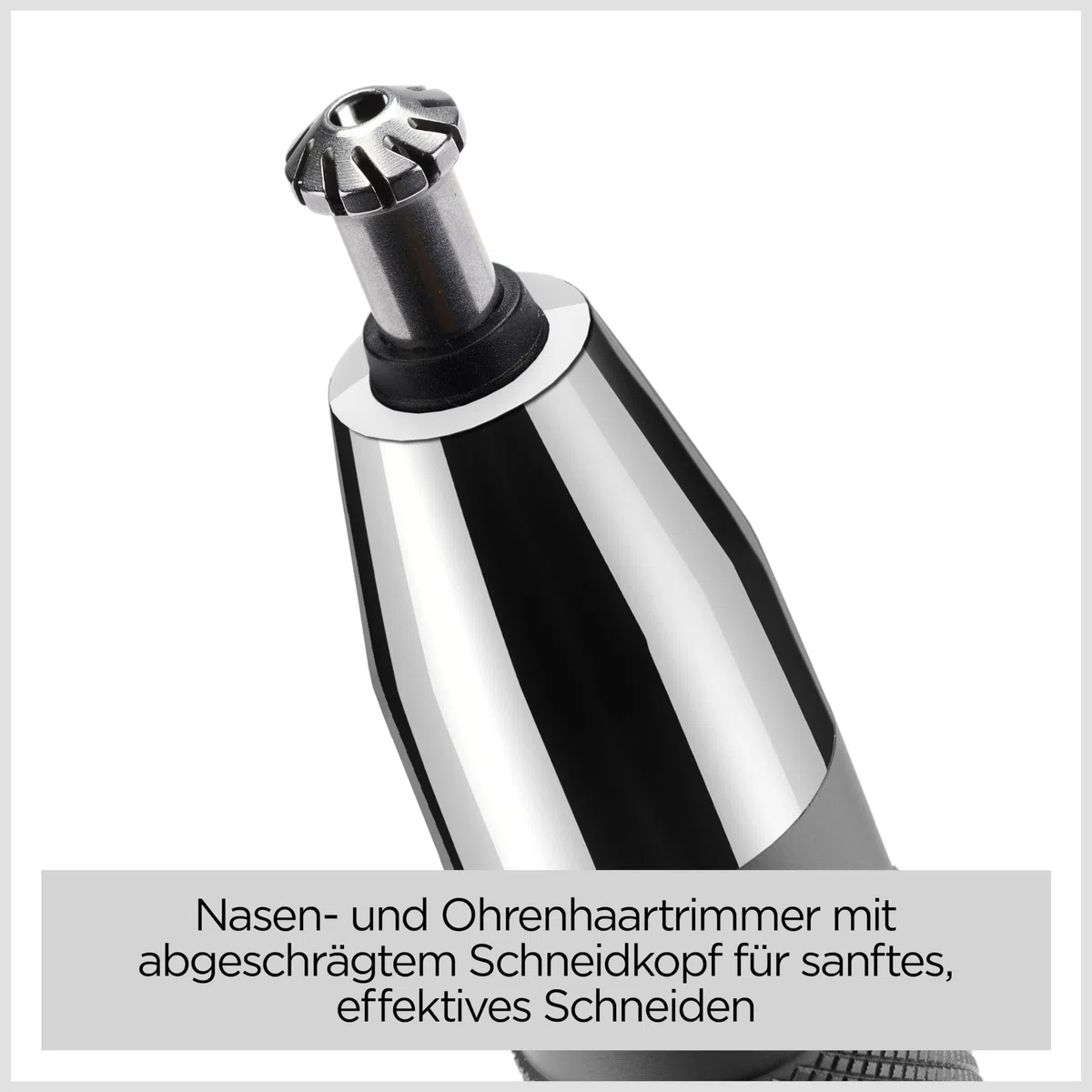 BaByliss Super-X Metal Präzisions-Detail-Trimmer – 3-in-1 Nasen-, Ohren- & Augenbrauentrimmer, 2 Aufsätze, 2 Kammaufsätze, batteriebetrieben – E116E