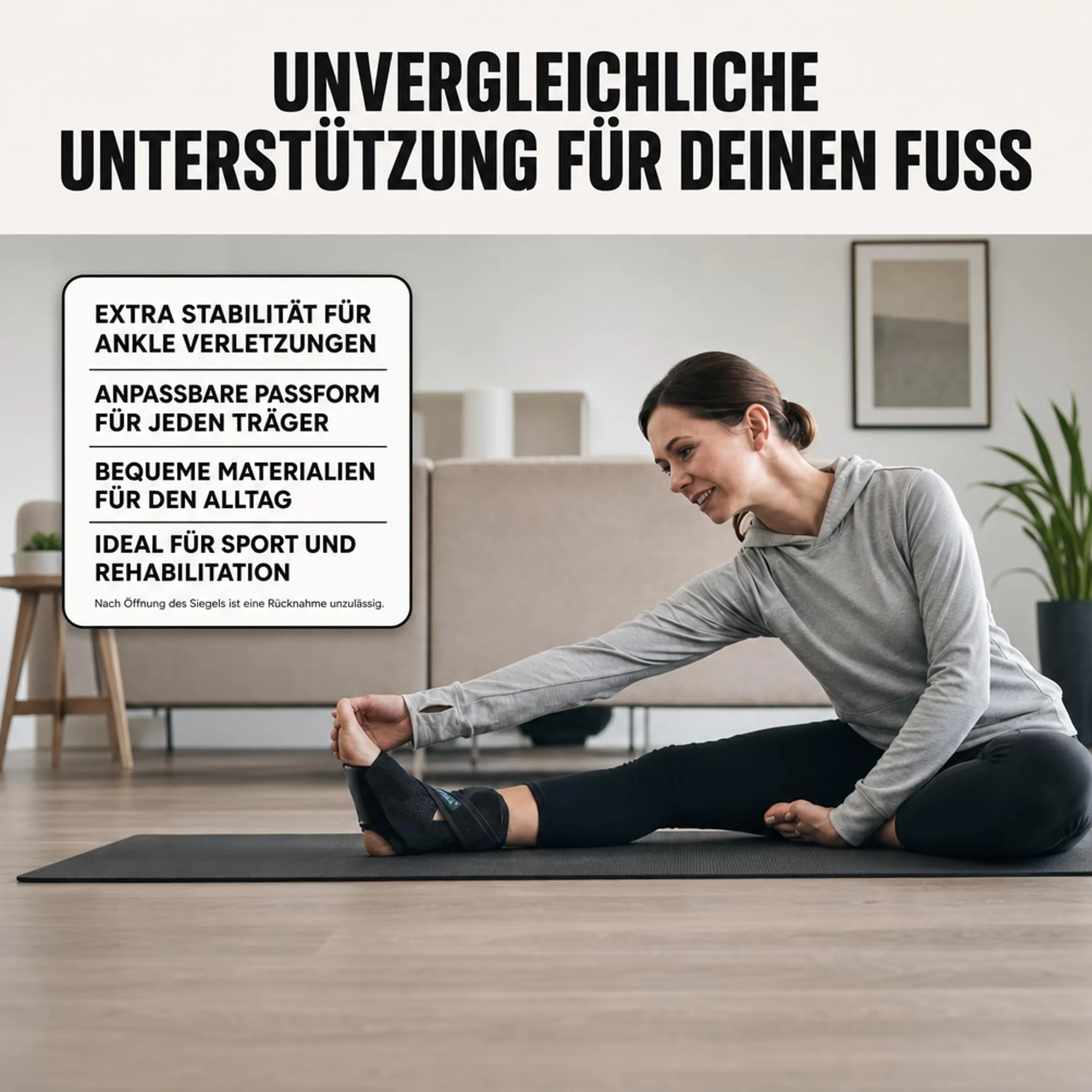 Aircast AirGo Sprunggelenkschiene in verschiedenen Größen für Links oder Rechts - 1 Stück - Höchster Komfort und optimale Stabilität für schnelle Genesung und aktive Bewegung (L, Rechts)