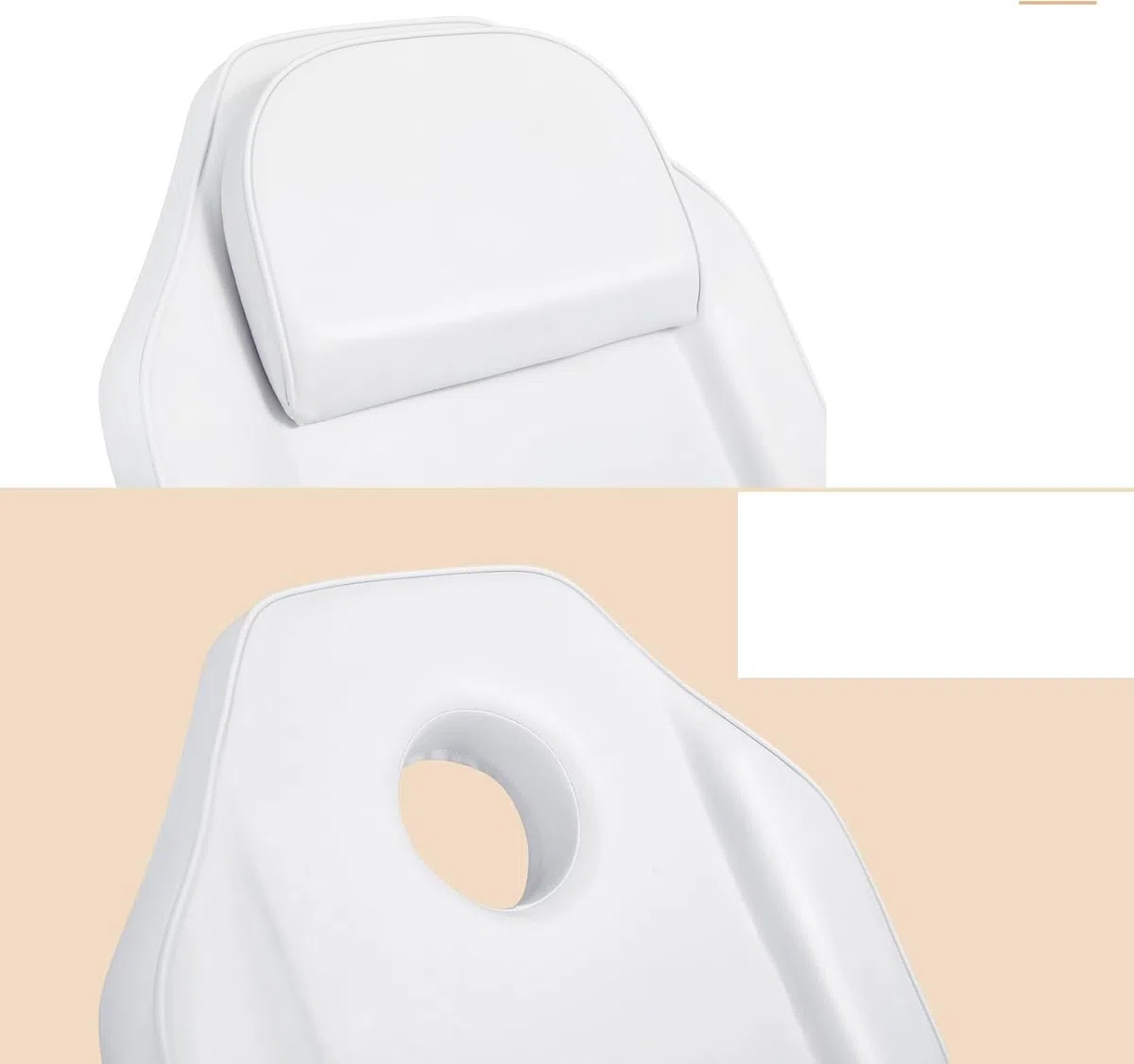 Massageliege mit Rollhocker Kosmetikliege Klappbar Professionelle Weiß | 3 Zonen Höhenverstellbar Massagetisch Massagebett für Beauty SPA Eye Lash's, Tattoos und Pediküre