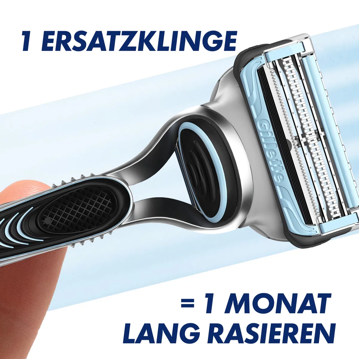 Gillette Skinguard Sensitive Rasierklingen Herren, 11 Original Ersatzklingen, Weiß/Blau - Nassrasierer, Klingen für Herrenrasierer, Verbesserter Gleitstreifen