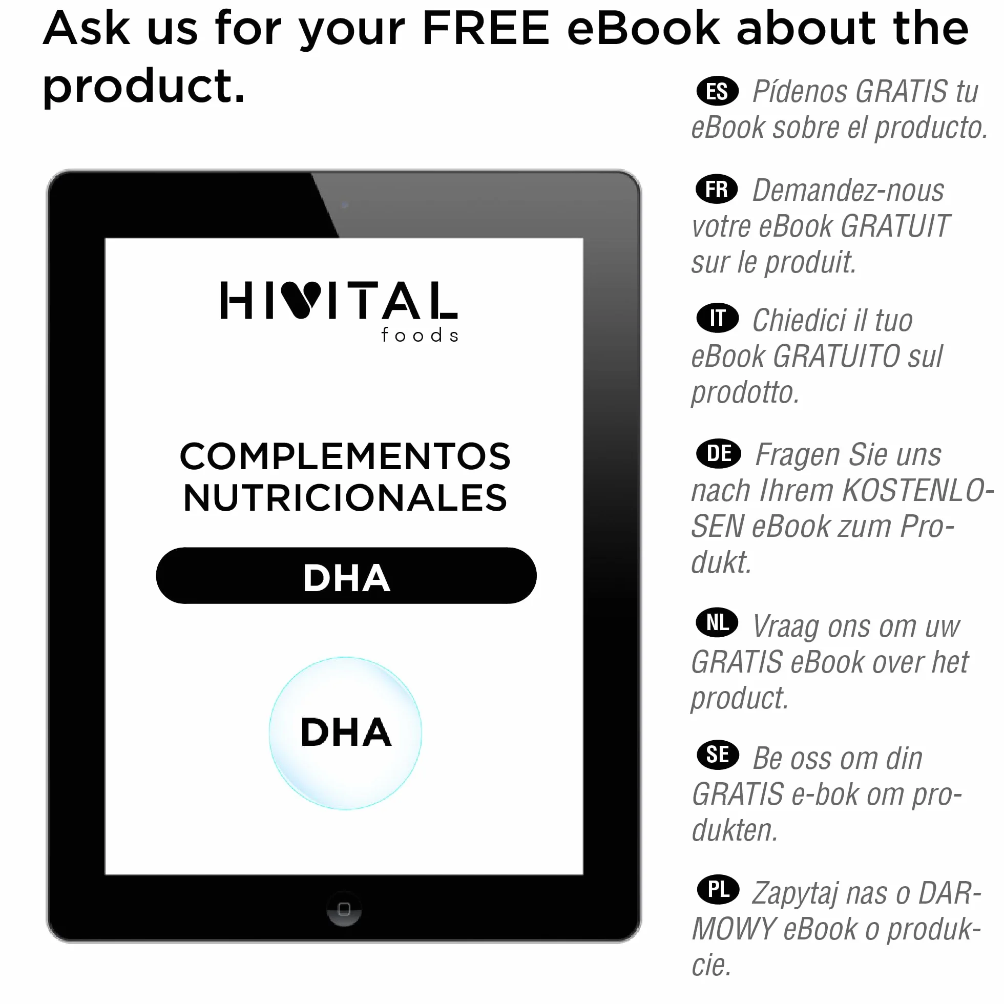 DHA 3200 mg. 180 Softgels für eine 2-monatige Behandlung. Mit Natürlichem Fischöl in Form von Triglyceriden. 100% Natürlich, Glutenfrei, frei von GMO. Hergestellt von HIVITAL