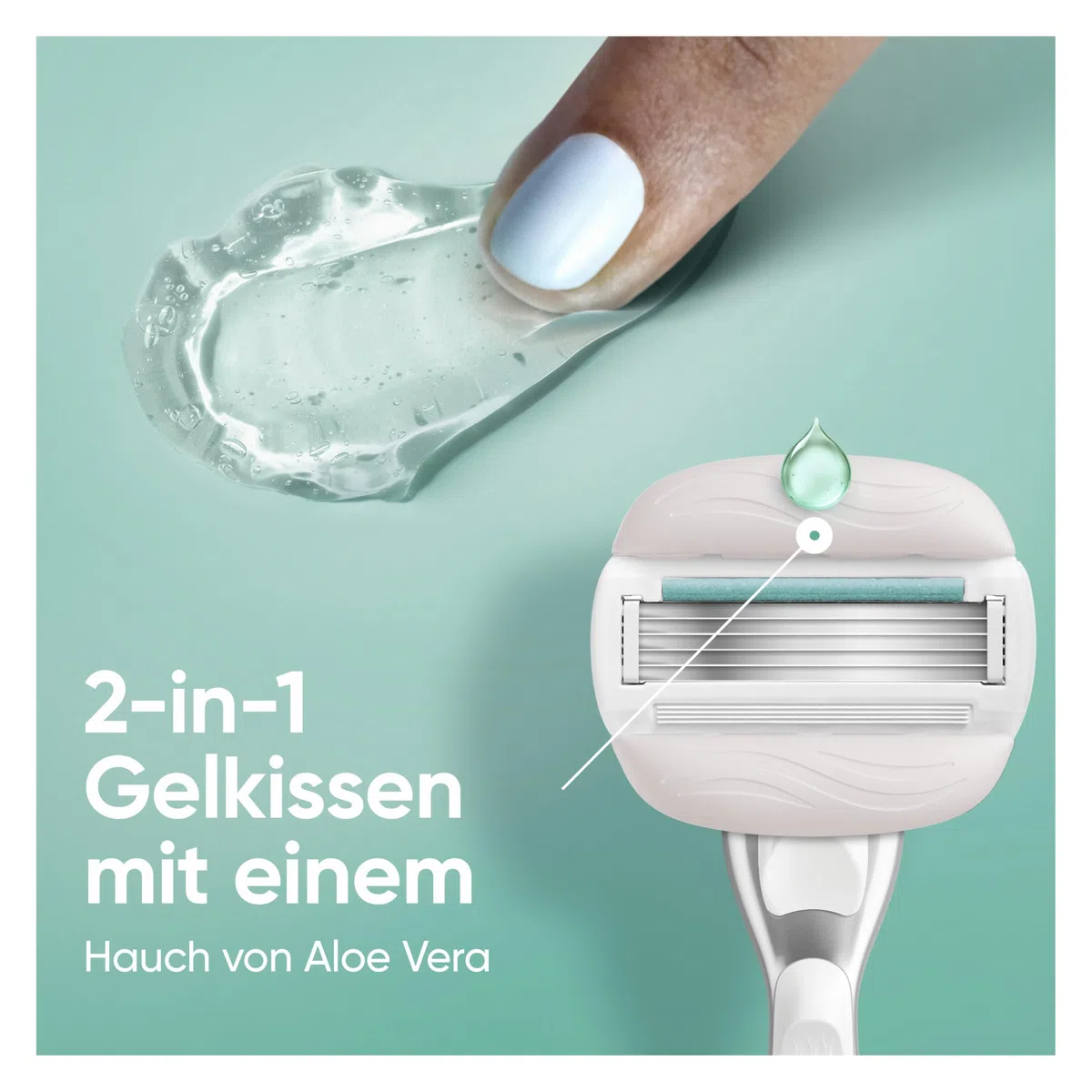 Gillette Venus Pro Comfortglide Sensitive Rasierklingen Damen, 10 Original Ersatzklingen für Damenrasierer, Damenrasierklingen mit Einem Hauch von Aloe Vera