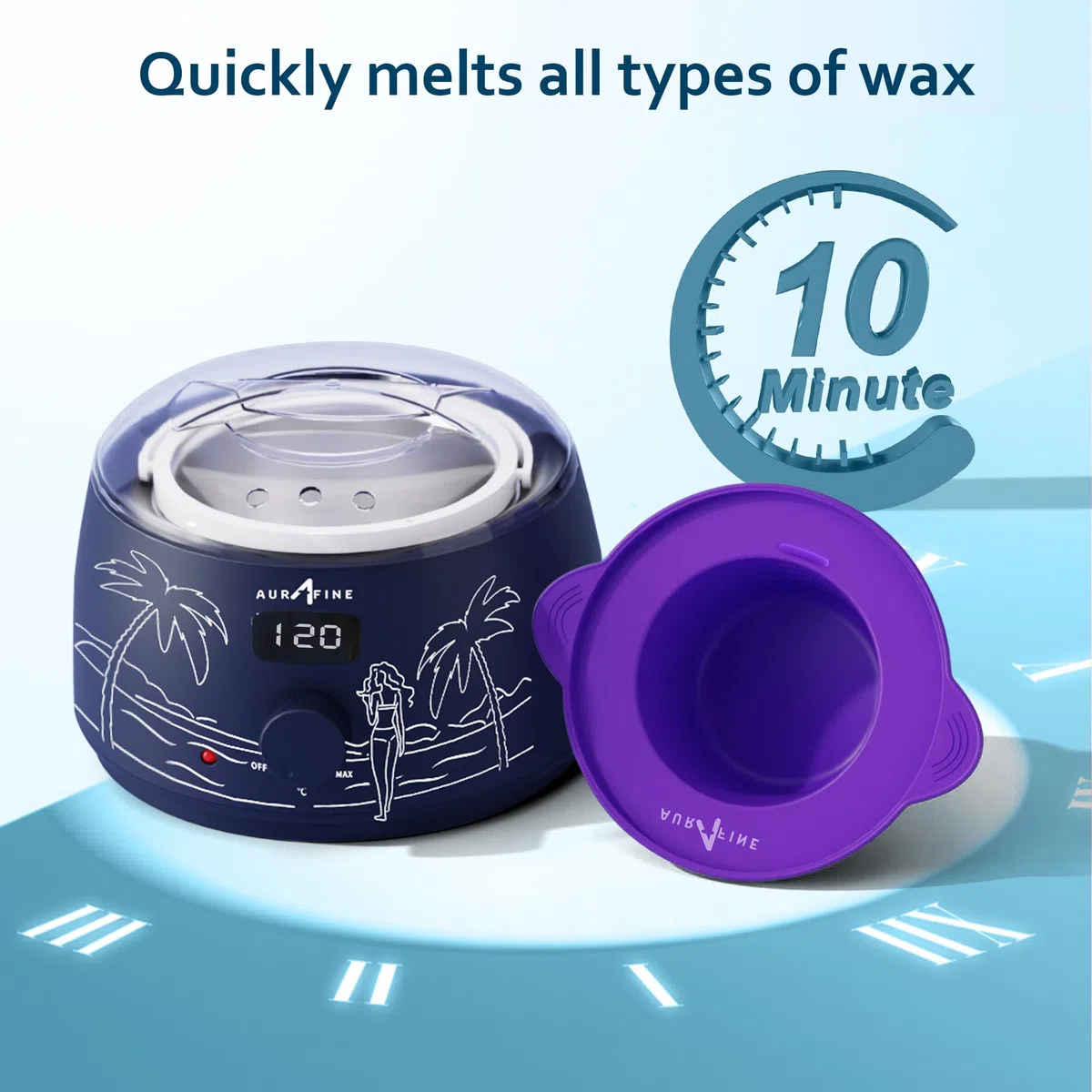 Premium Digital Waxing Kit für Frauen und Männer, Wachserhitzer zu Hause mit Wachsperlen & Silikontopf, Streifenlose Haarentfernung für empfindliche Haut Brasilianischer Bikini, Gesicht,