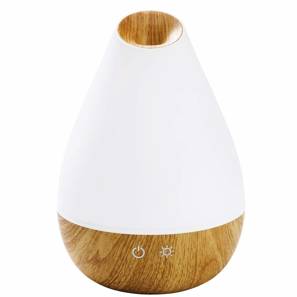 Promed – Aroma Diffuser AL-1300 WS Ultraschall Luftbefeuchter 1,3L – Elektr. Raumduft Duftvernebler für ätherische Öle mit LED-Licht, Holzoptik & Automatikmodus – Duftlampe für Duftöl & Aromatherapie