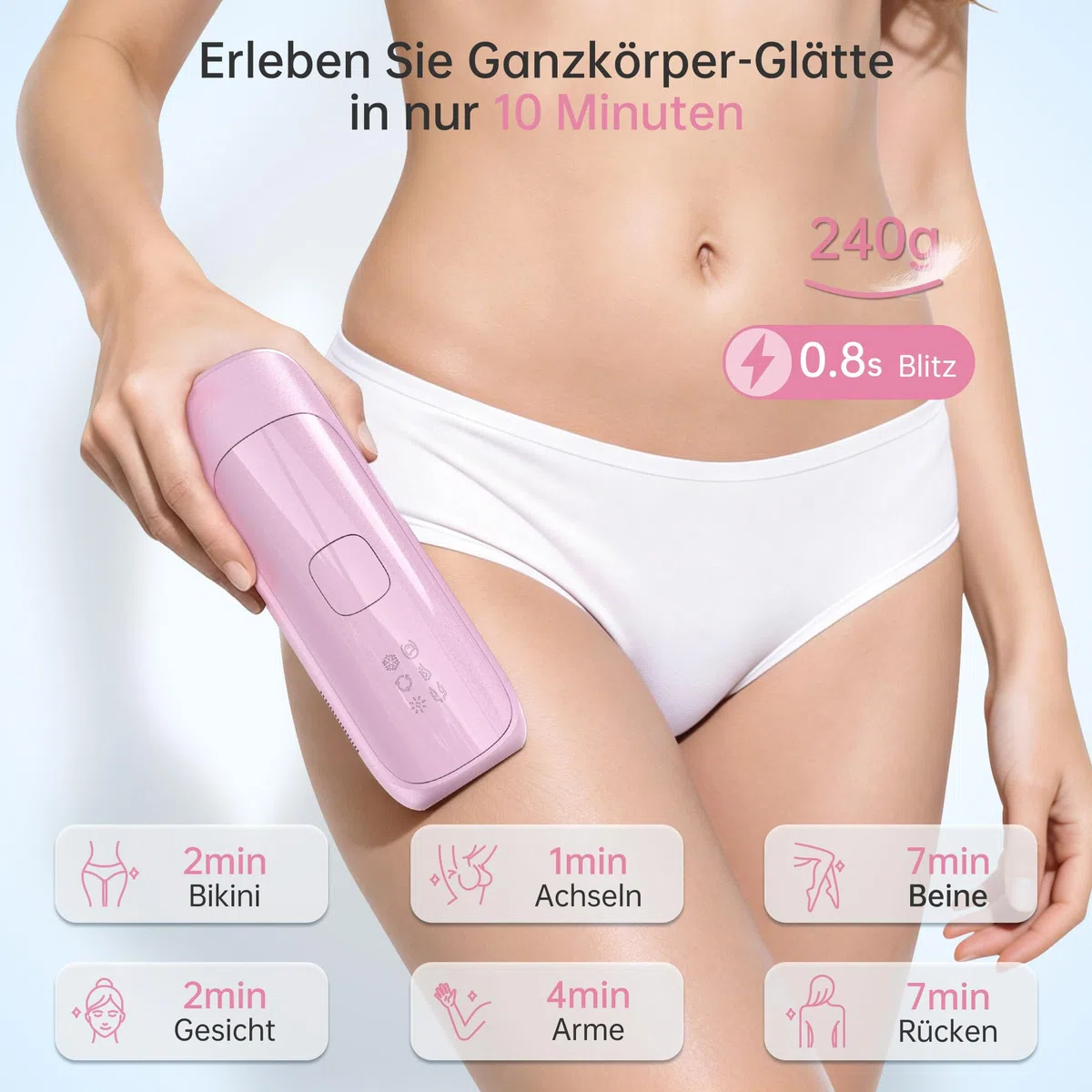 IPL Geräte Haarentfernung mit Saphir-Kühlfunktion：Laser Haarentfernung mit 3 Erweiterte Modi, 300,000 Blitze, Zu Hause Dauerhafte Haarentfernung für Frauen, Männer, Achseln, Beine, Körper