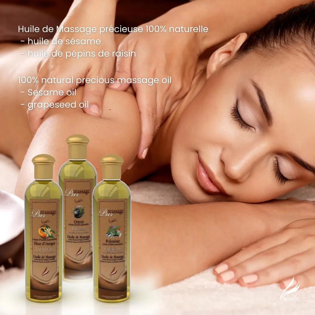 Camylle - Massageöl Polynésie - Hochwertigen Spa Massageöl - Regenerierend Mit Vanille und Fruchtaromen - 5000ml