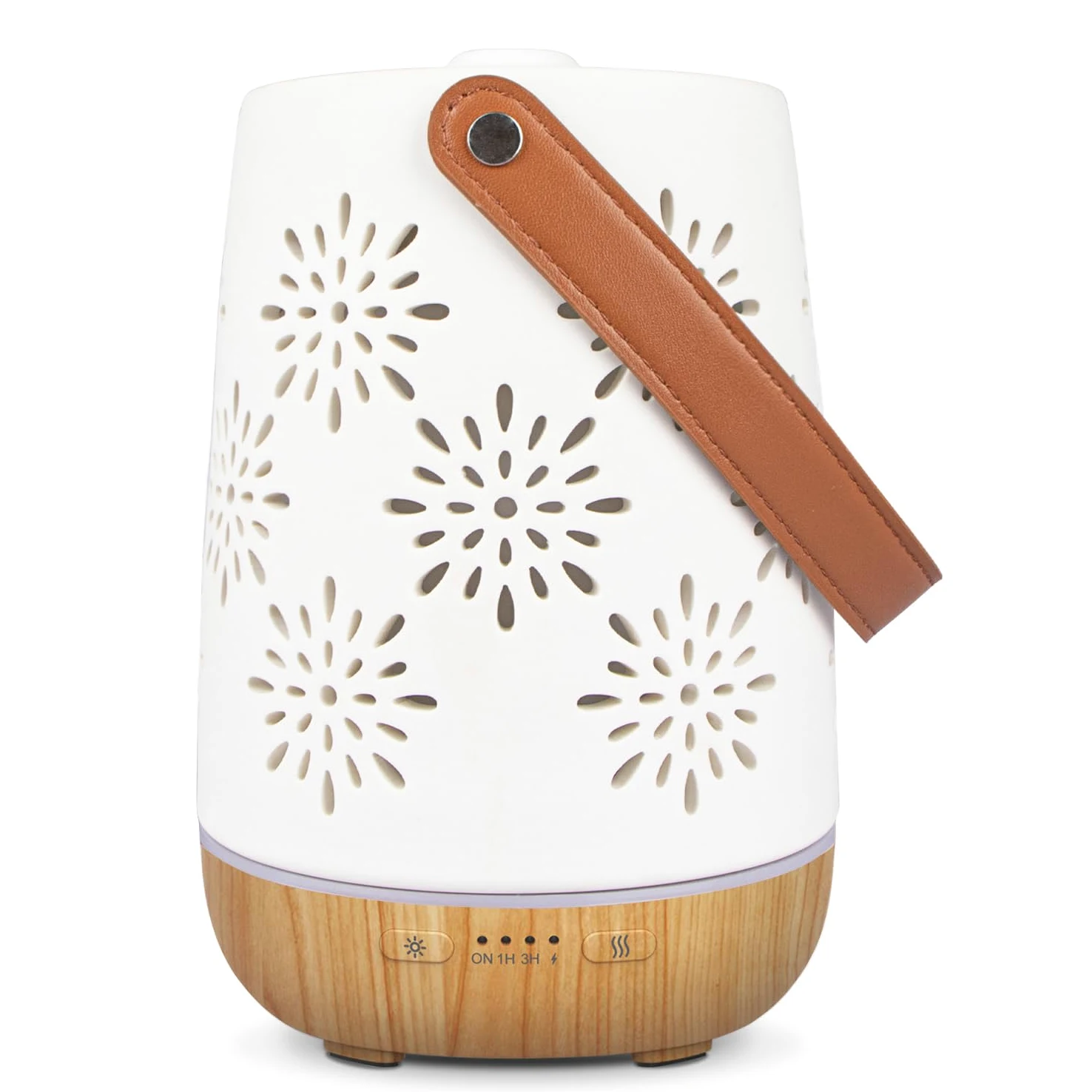 SALUBRITO Keramik Aroma Diffuser für Ätherische Öle, Kabellos Wiederaufladbare Aromatherapie Diffusor mit Akku, Tragbarer Diffusor, Automatisch Power-Off Duftlampe für Draußen, Camping, Zuhause, Yoga