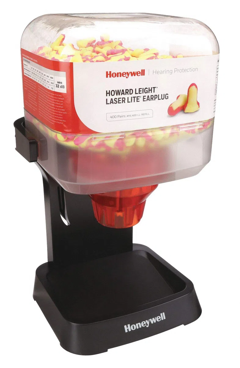 Howard Leight HL400 Ohrstöpselspender mit 400 Paar Laser Lite Hi-Visibility Ohrstöpsel