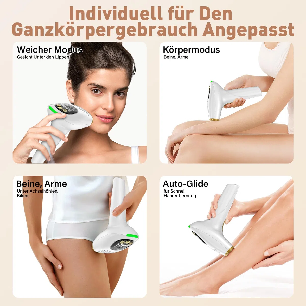 NIKYJM IPL Geräte Haarentfernung Laser mit Kühlfunktion, 3 Erweiterte Funktionen HR/SC/RA, 9 Energiestufen, 999,999 Lichtimpulse Laser Haarentfernun für Männer/Frauen/Gesicht/Bikini/Körper