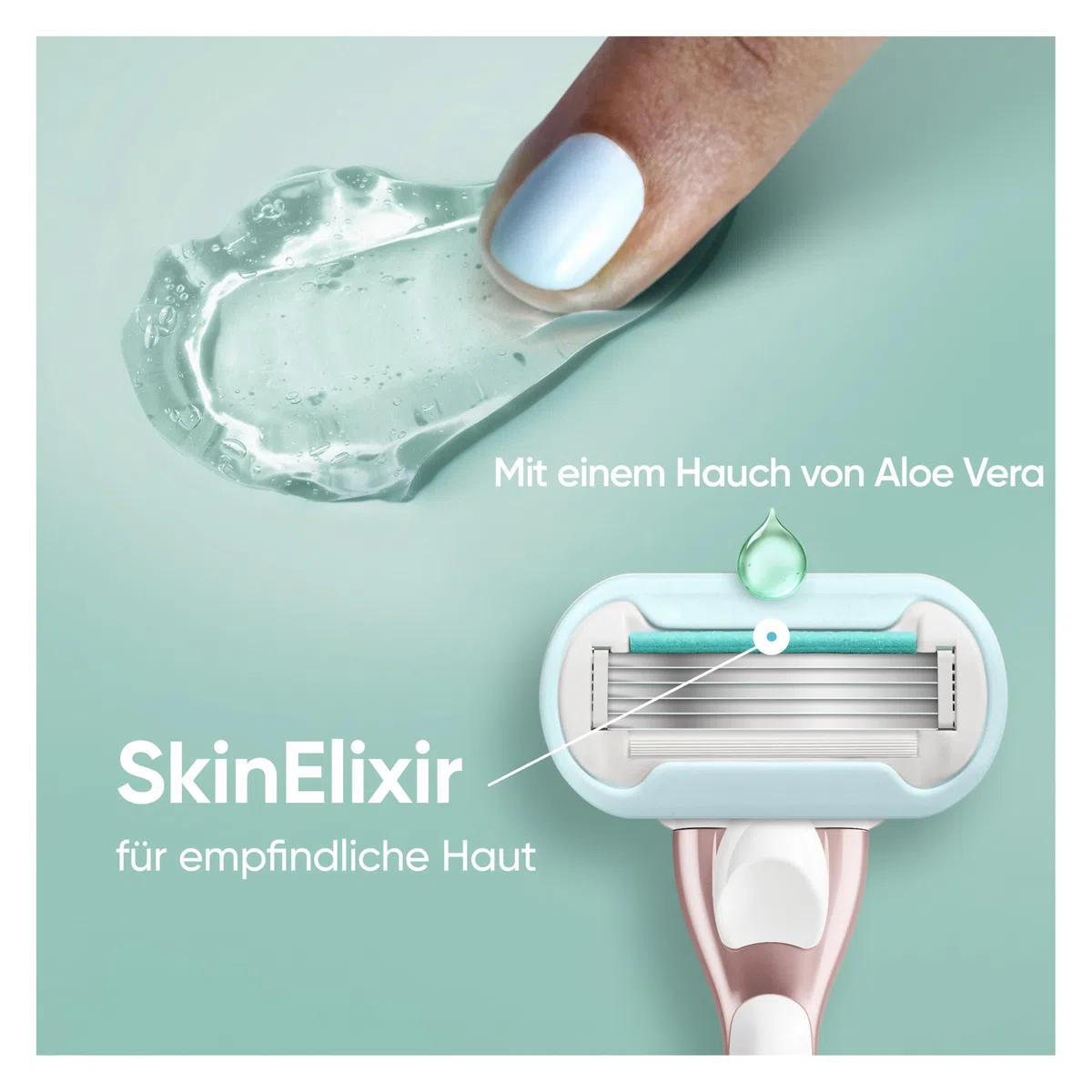 Gillette Venus Pro Smooth Sensitive Rasierer Damen, Metall, Rosegold - Damenrasierer für Empfindliche Haut, Inkl. 9 Rasierklingen für Nassrasierer, Langlebiges Metallhandstück Und Duschhalterung