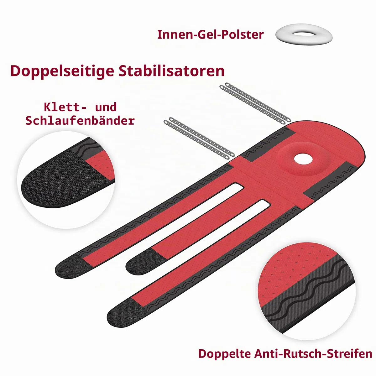 KARM Kniebandage XXXXL 5XL 6XL für Männer & Damen - Kniebandage Dicke Oberschenkel Extra Weit Übergewichtige Große Größe Übergröße Beine Meniskus Arthrose - Knee Support Brace (4XL/5XL/6XL Schwarz)