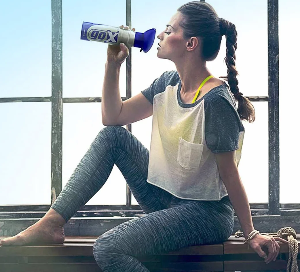 GOX Sauerstoffdose 36L – Pack mit 6 tragbaren 6L Sauerstoffinhalatoren mit enthaltenem Mundstück – Reiner Sauerstoff 99,5% für Gesundheit, Wohlbefinden, Sport - Produkt aus Deutschland (6er Pack)