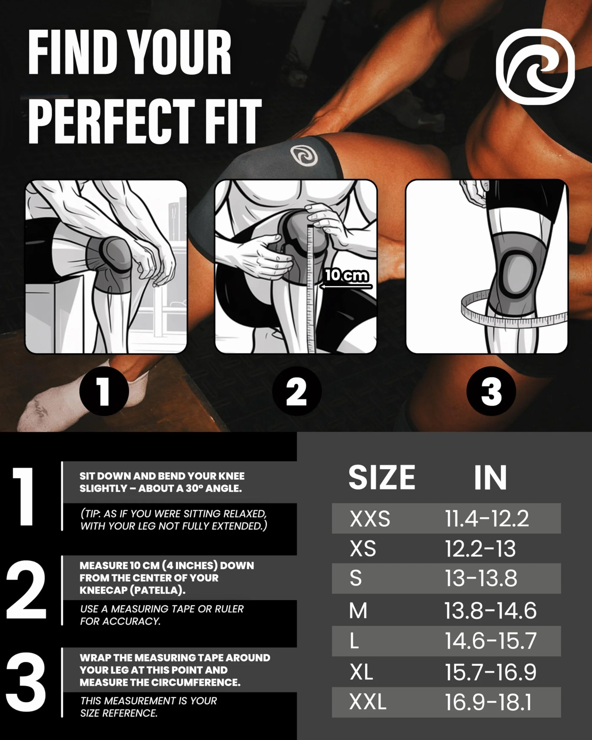 Rehband Kniebandage Kraftsport, Kniestütze für Cross Fit & schweres Training, Knee Sleeve aus 5 mm Neopren, in vielen Farben & Größen, Unisex