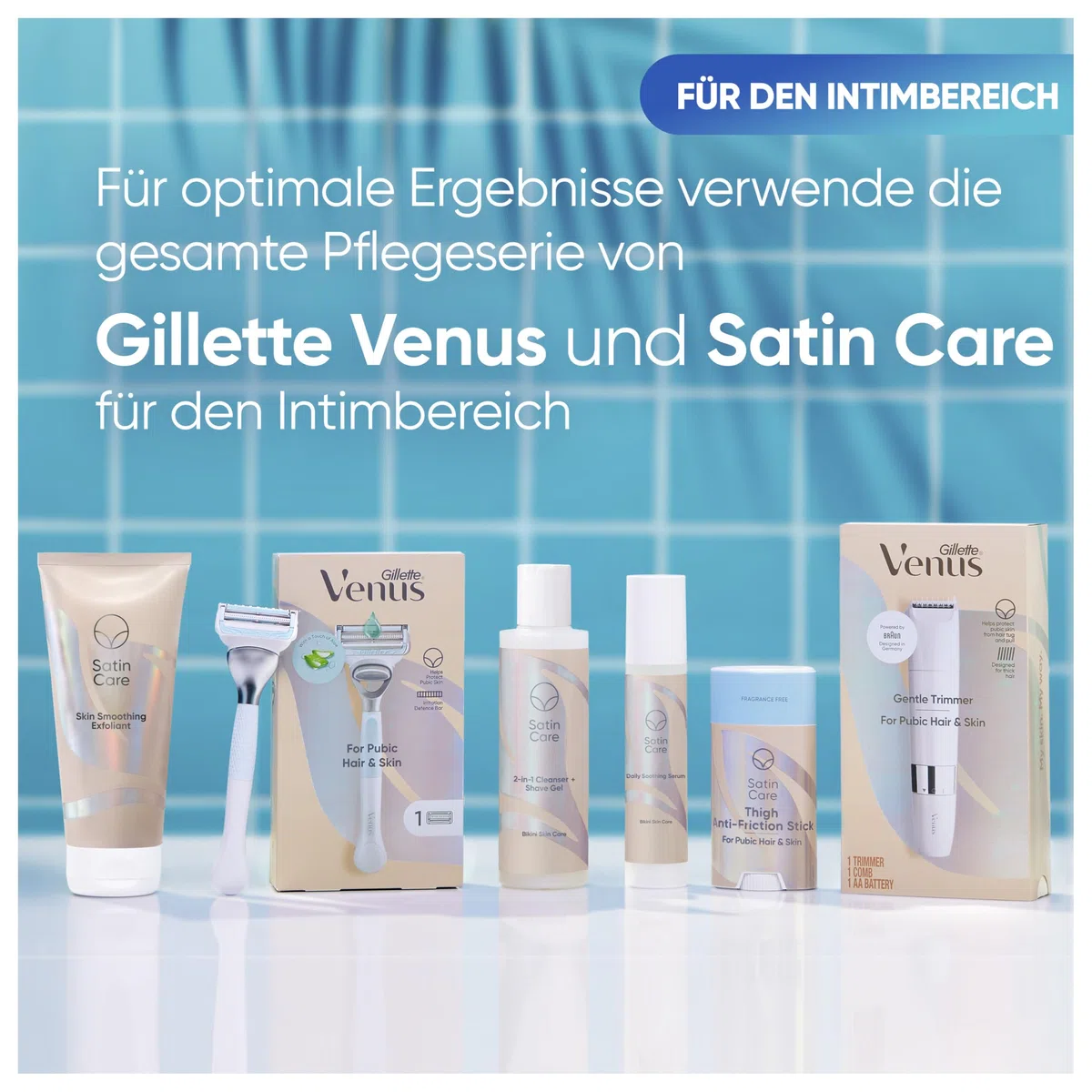Gillette Venus Damen Rasierklingen — 12 ORIGINAL Ersatzklingen für Damen Nassrasierer, Damenrasierer für den Intimbereich — Kompatibel mit Venus Intimrasierer