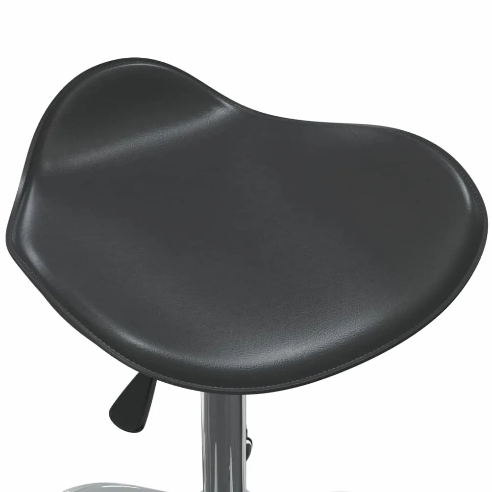 vidaXL Friseur Rollhocker Drehbar Höhenverstellbar Arbeitshocker Friseurhocker Drehhocker Praxishocker Kosmetikhocker Schwarz Kunstleder