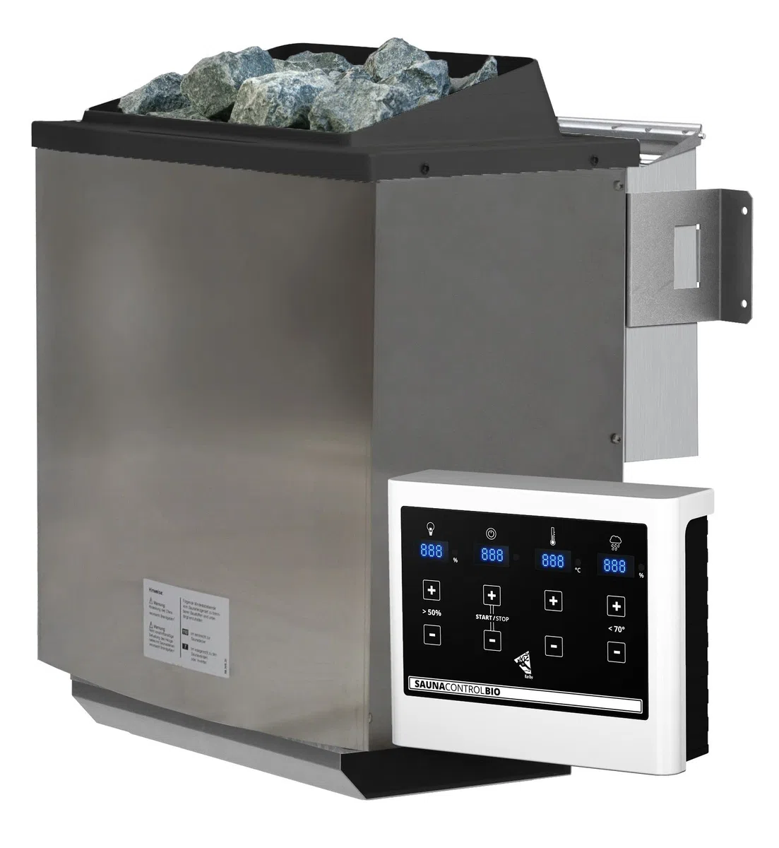 Saunaofen mit Steuerung inkl. Heizsteine 3,6kW, 4,5kW oder 9kW (9kW mit Biobetrieb Außensteuerung)