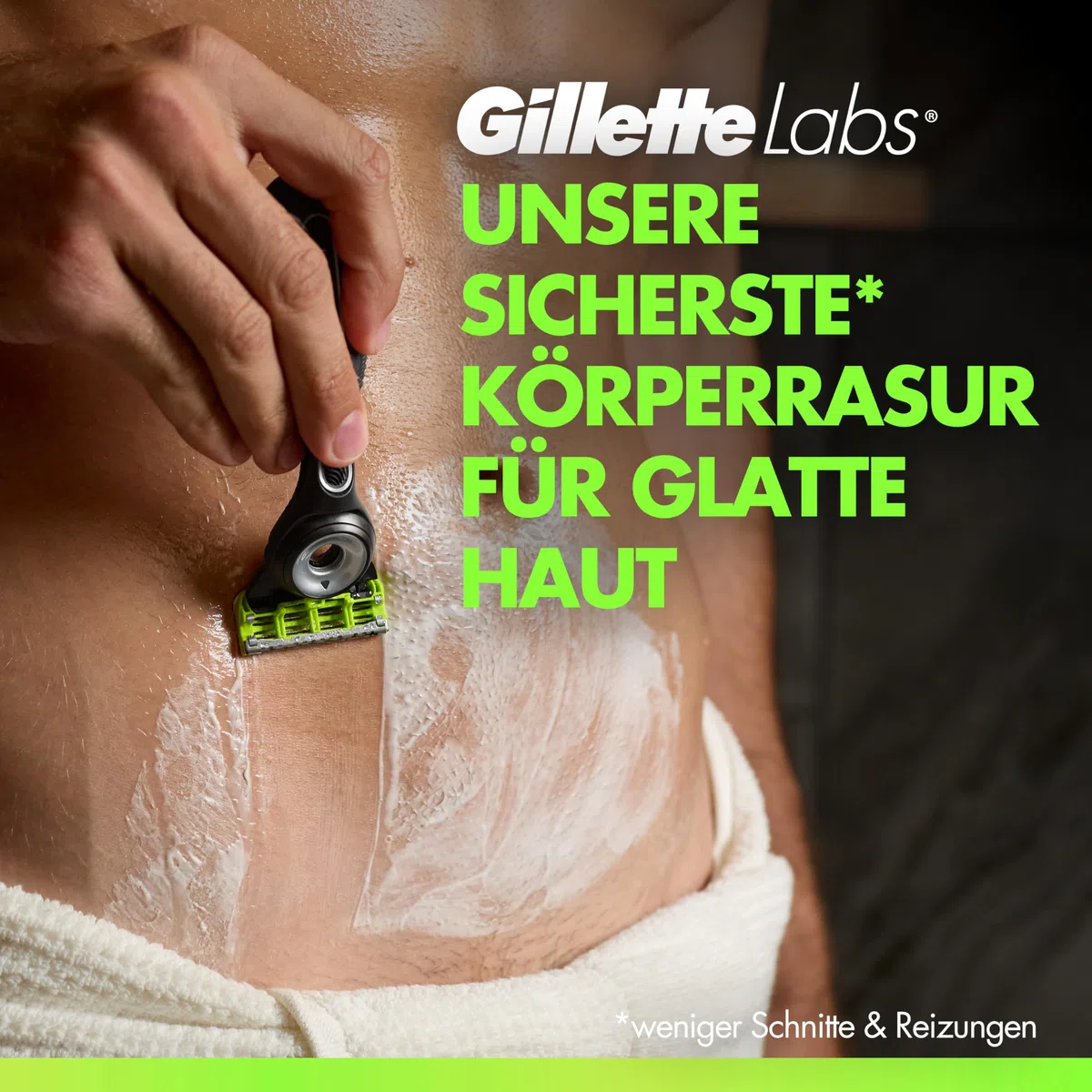 GilletteLabs Body & Intimate Rasierklingen Männer — 10 ORIGINAL Ersatzklingen für Intimrasierer Mann — 2 Klingen für Schutz Gegen Eingewachsene Haare und Irritationen mit langanhaltendem Gleitstreifen